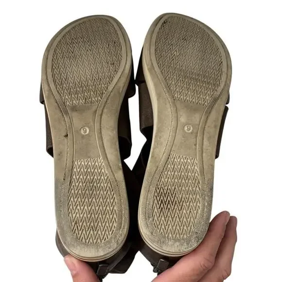 Eileen Fisher Sport Tumbled Leather Sneaker Sandal Brown Size 9 - Picture 8 of 9